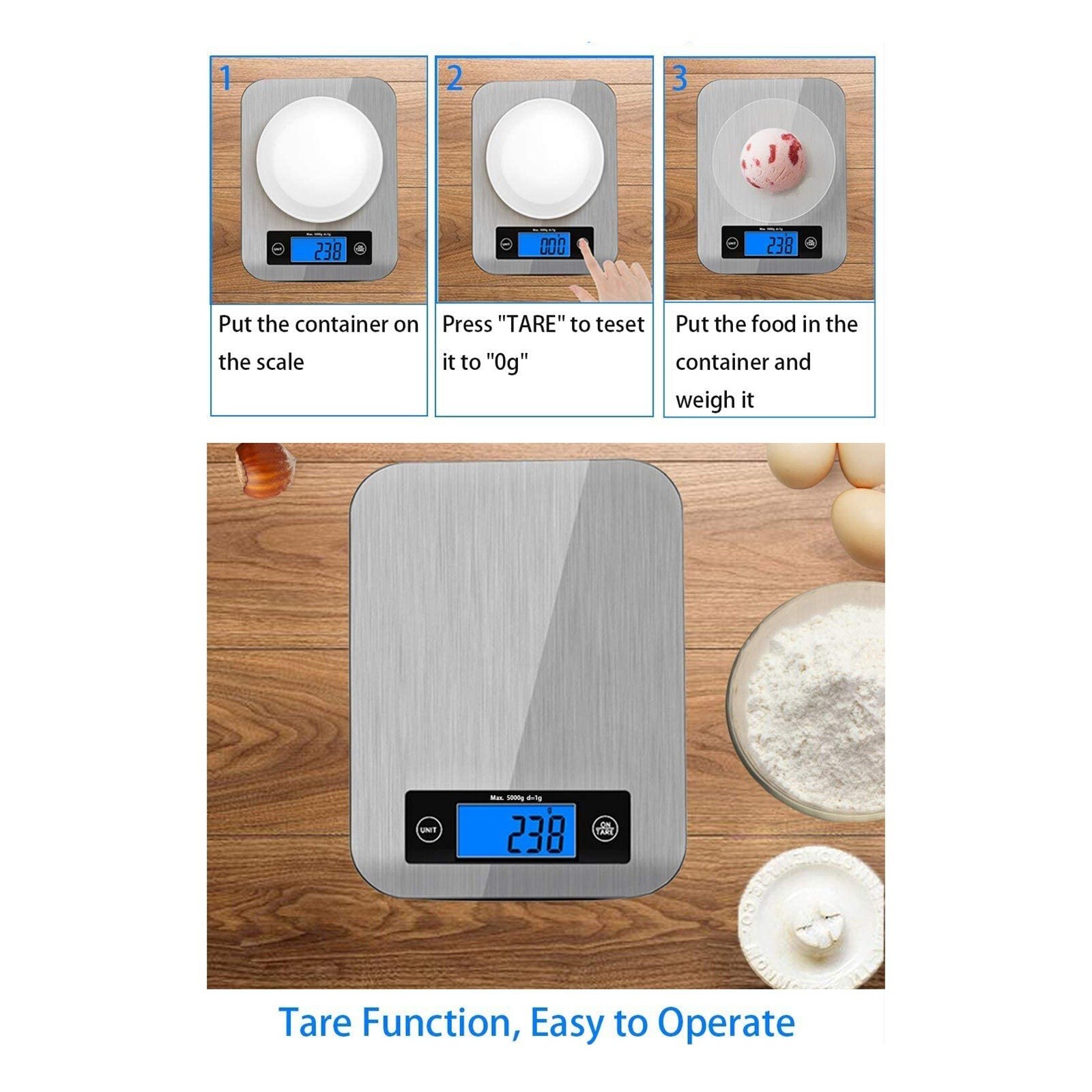 Digital Kitchen Baking Scale Household High Precision Electronic Weigh Multifunction Cookin Scale with LCD Display#35
