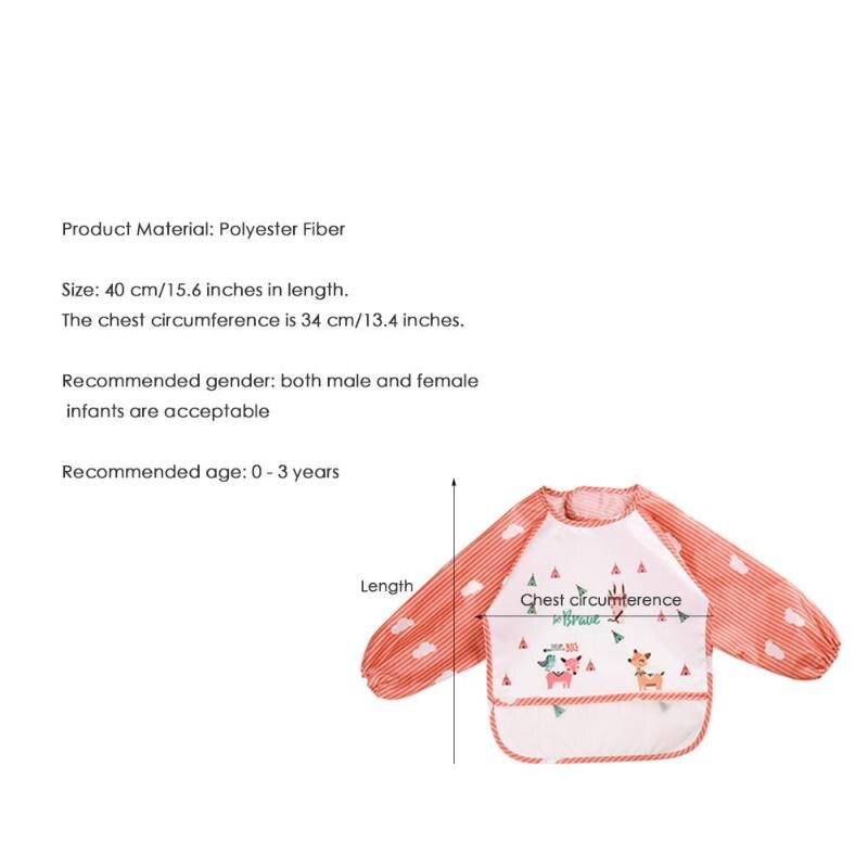 Cartoon Baby Bibs Apron Adjustable Burp Cloths Feeding with Long Sleeves Baby Accessories Stuff toddler kids