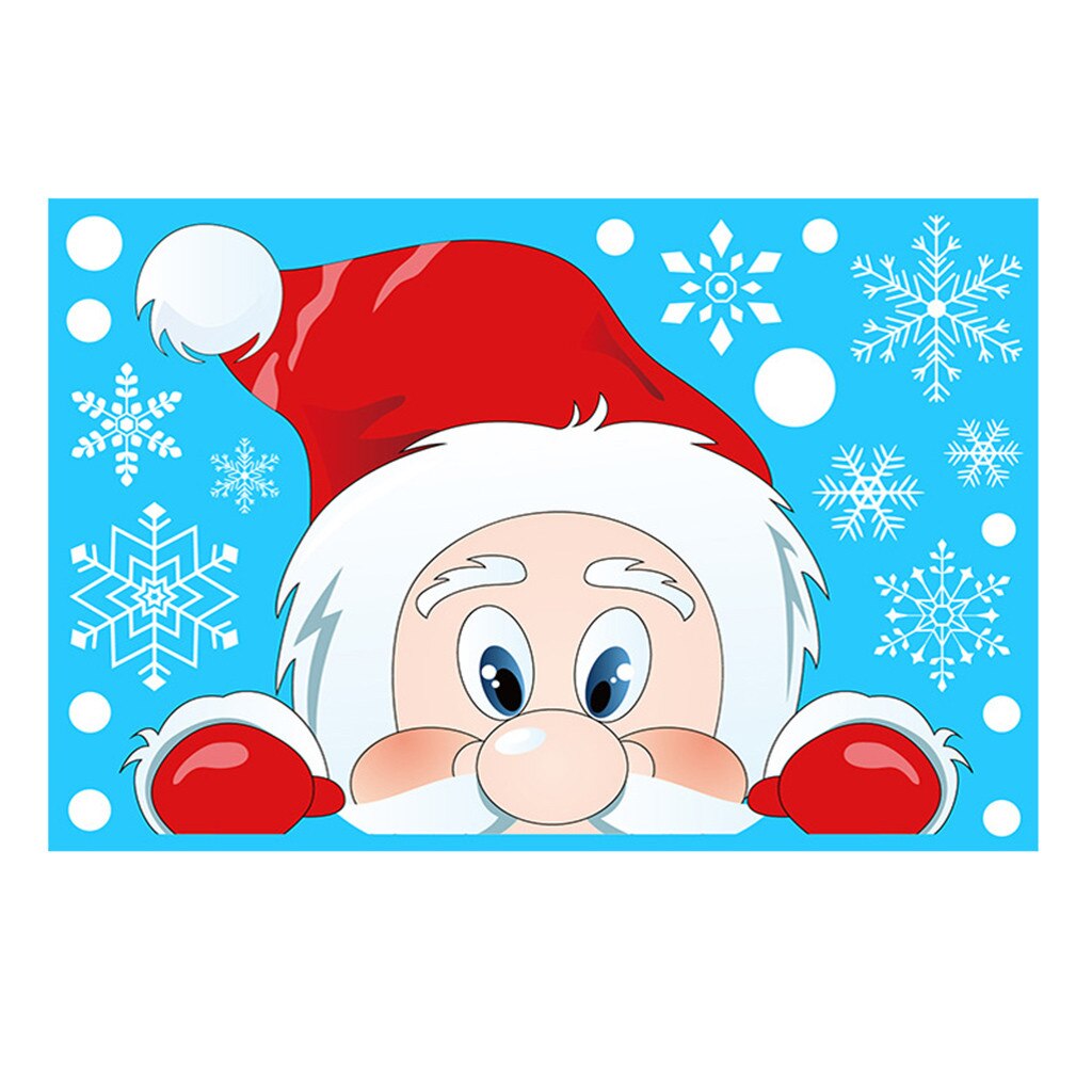 25# Christmas Wall Stickers Double-sided Static Window Glass Stickers Christmas Pvc Self-adhesive Wall Stickers Xmas Decoration