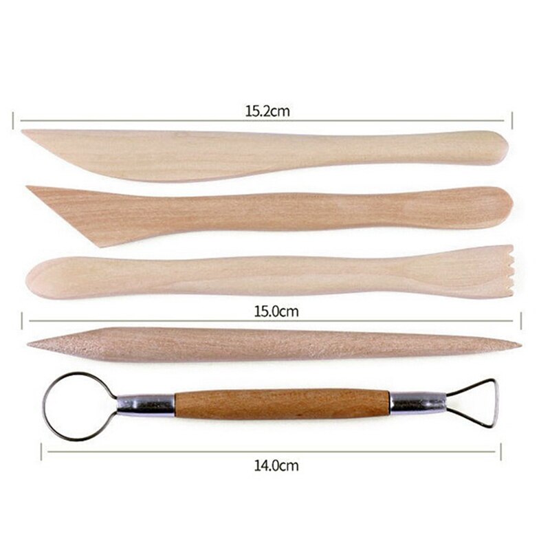 30Pcs Arts Crafts Clay Sculpting Tools Pottery Carving Tool Kit Pottery &amp; Ceramics Wooden Handle Modeling Clay Tools