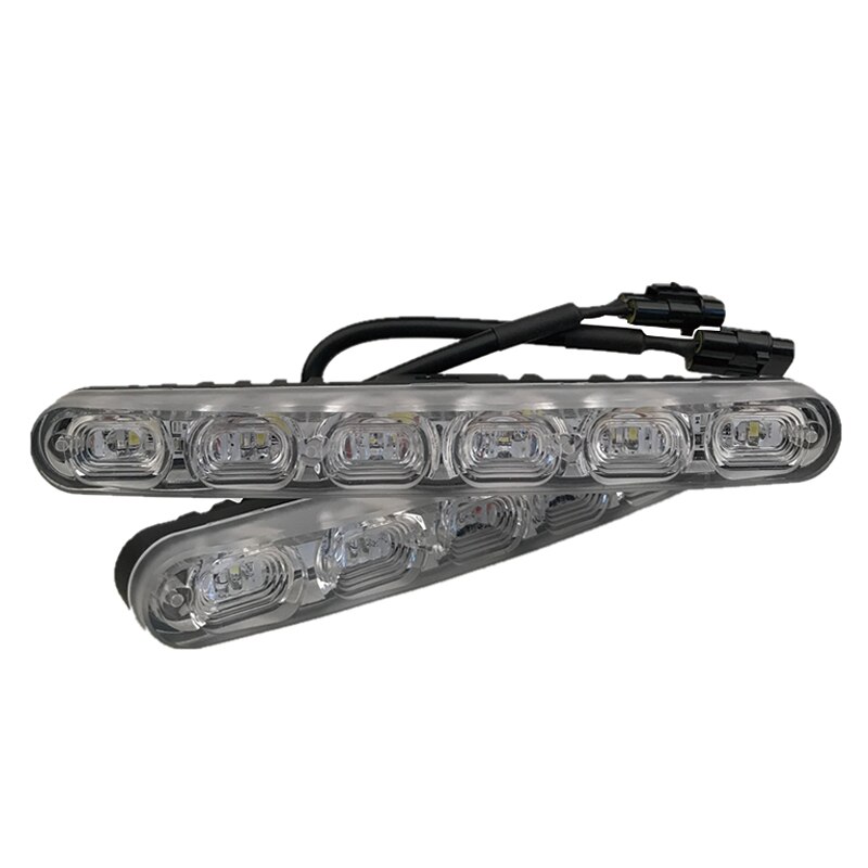 2Pcs DC 12V 6 LED Car Daytime Running Lights Car-styling Automobile Lamp Auto Fog Light Super Bright Waterproof