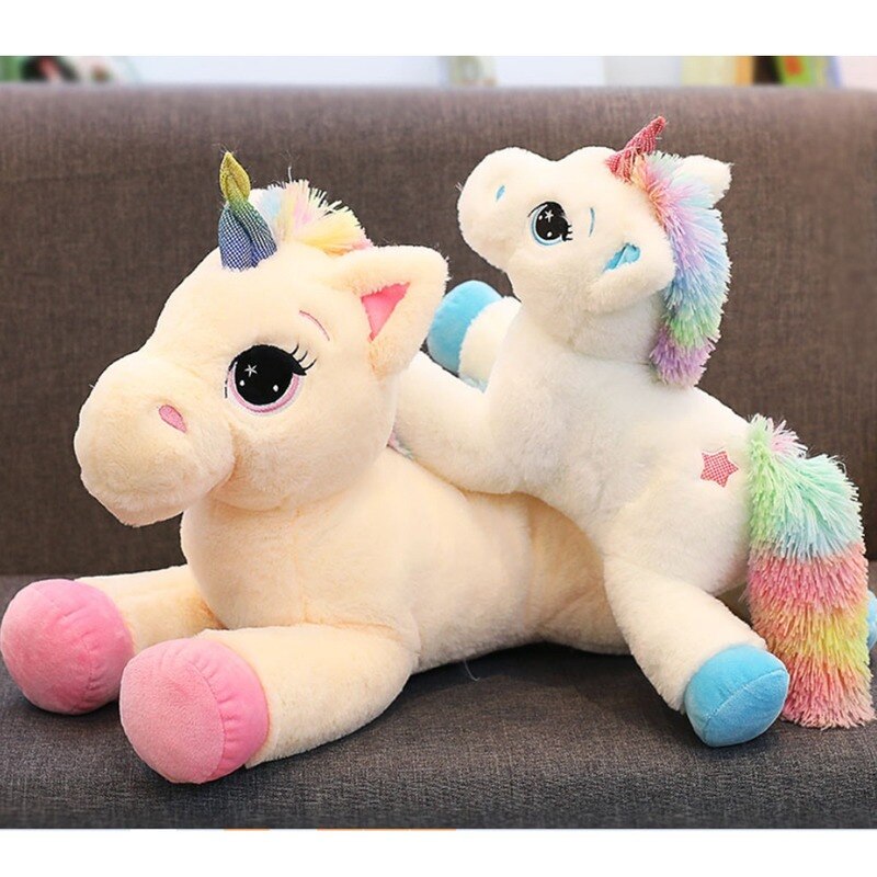 Rainbow Unicorn Plush Horse Animals Children Girl Party Supplies
