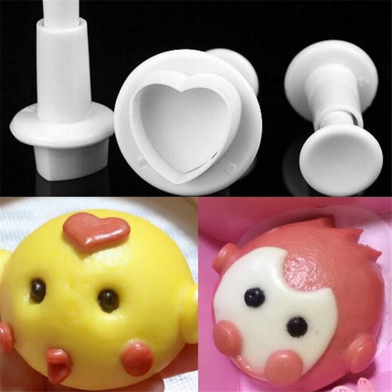 3 Stks/set Keuken Accessoires Hart Cake Decorating Gereedschap Cake Sugar Sugarcraft Plunger Cookie Cutter Diy Mold Kerst Bakken