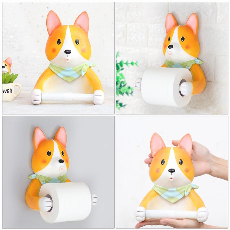 1Pc Corgi Toiletpapier Houder Papier Rolhouder Opknoping Magazijnstelling