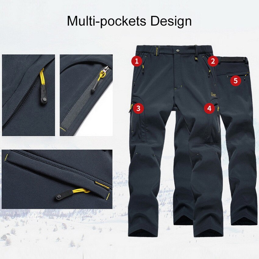 Cavalrywolf feminino outono inverno lã interior caminhadas calças de esportes ao ar livre à prova dwaterproof água acampamento esqui feminino