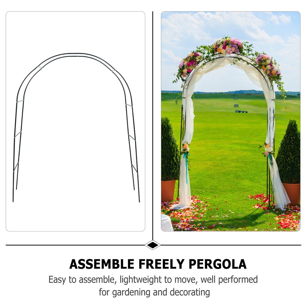 1 Set Metal Pergola Assemble Freely Gardening Lightweight Bridal Wedding Arch