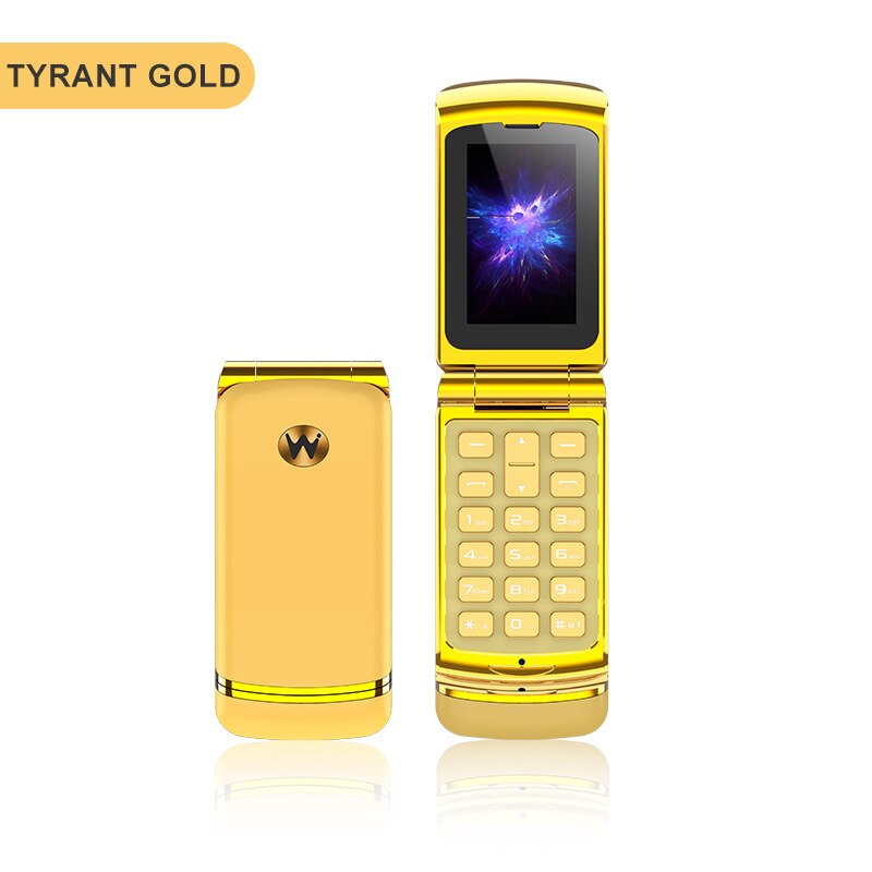 Avondmaal Mini Bluetooth 3.0 Synchroniseren Muziek Kleine Spare Pocket Flip Cover Toetsenbord Telefoon Magic Voice Unlock Studenten Telefoon: Standard add 16G TF / Goud