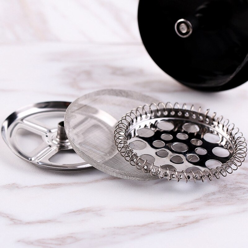 French Press Coffee & Tea Maker, Thickened Borosilicate Gl Coffee Press Rust-Free and Dishwasher Safe,350Ml