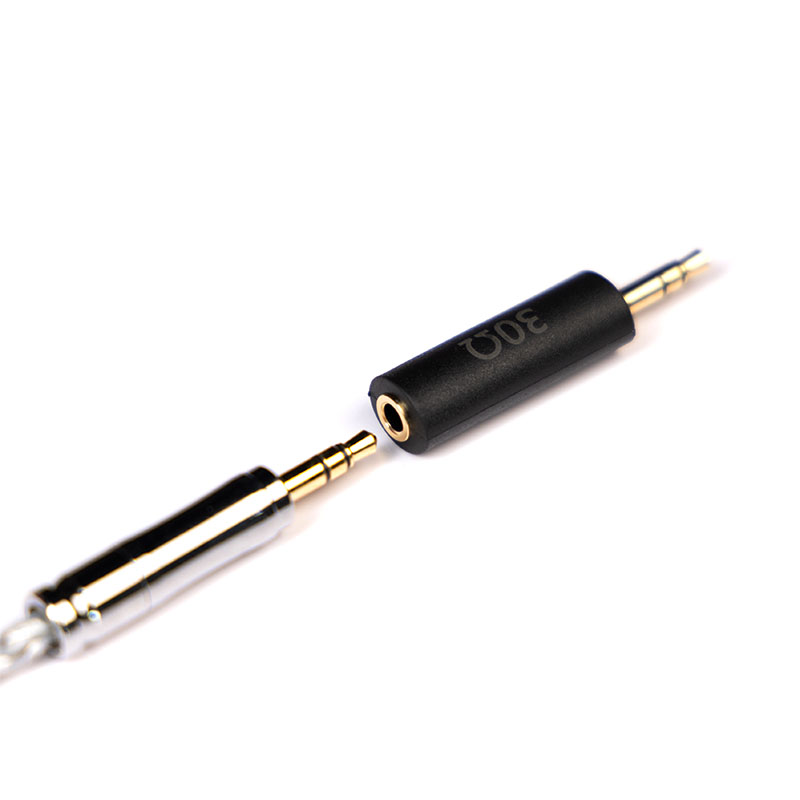 1 Uds. Enchufe de impedancia de auriculares conductor 30 75 150 200 400 600 ohm adaptador de cancelación de ruido resistencia reducir el enchufe del filtro de ruido