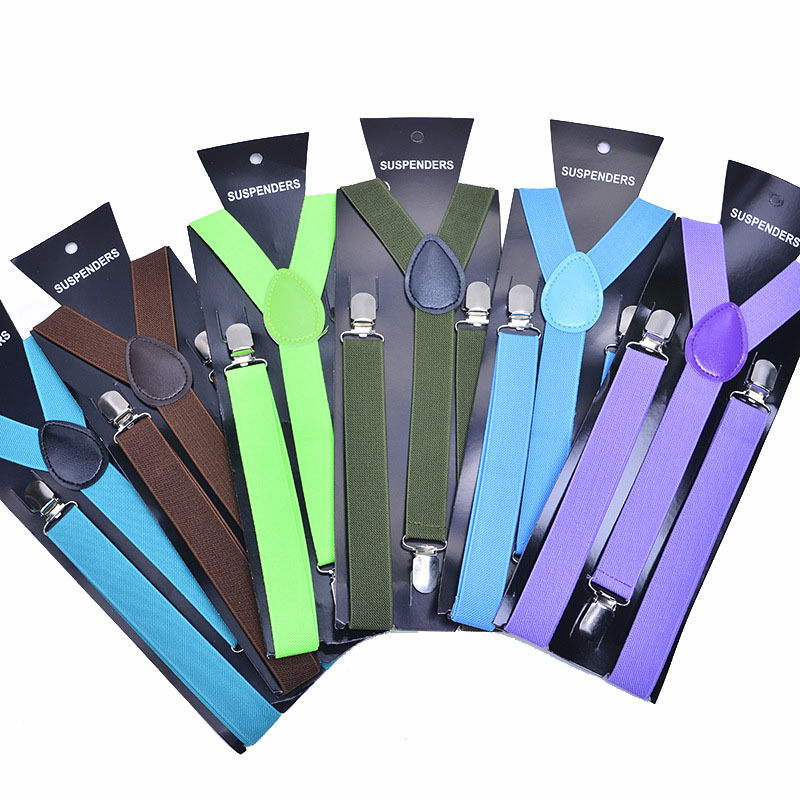 Bretelle per uomo Pantaloni Abbigliamento Bretella per adulti Camicia da uomo Abito da donna Festa di nozze Colori solidi Gonna da abito con bretelle Cinghie