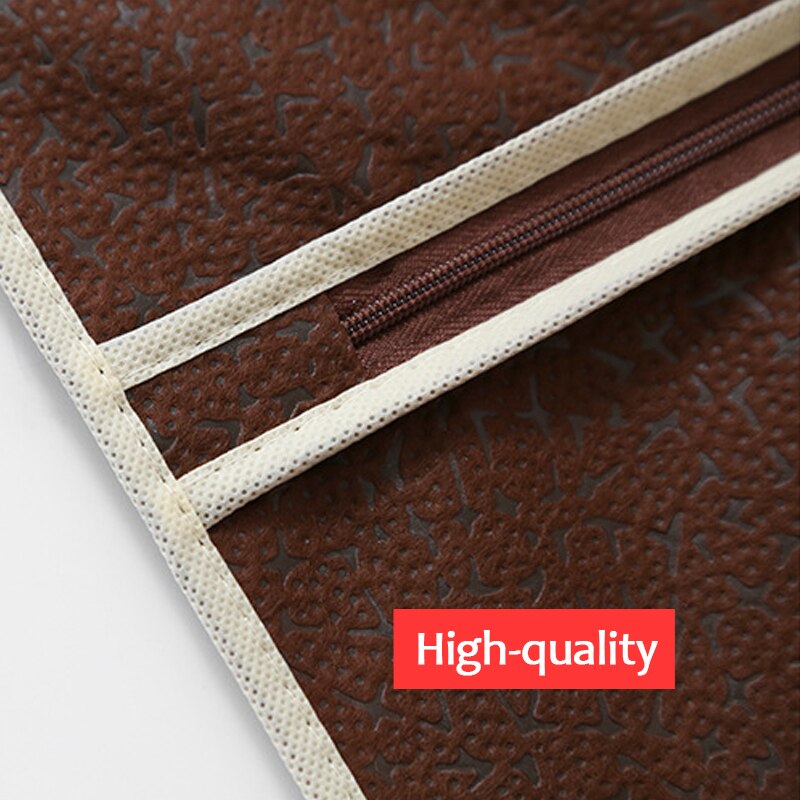 Funda antipolvo de tela no tejida en relieve, bolsa colgante con cremallera para ropa, abrigo, vestido, Protector a prueba de polillas