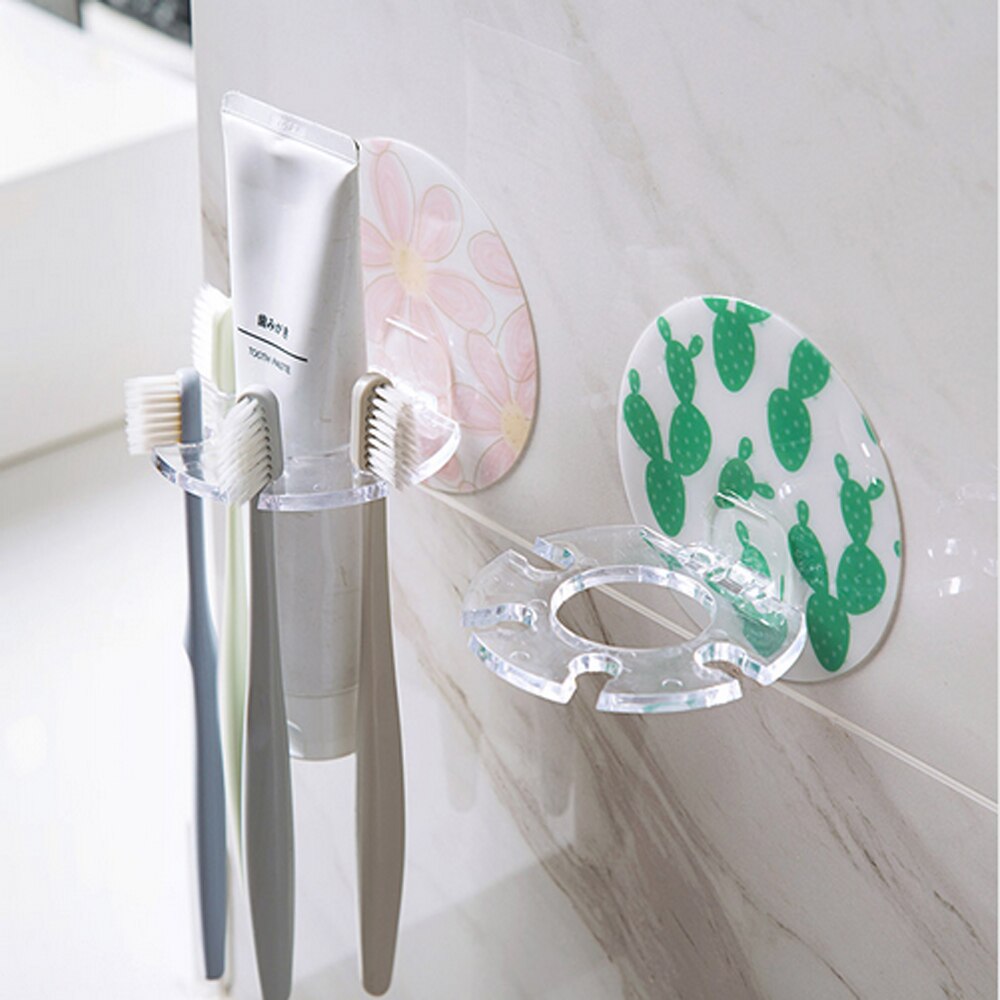 3 style toothbrush holders Easy Toothbrush Suction Cups Holder Stand 5 Racks Home Bathroom Wall Mount