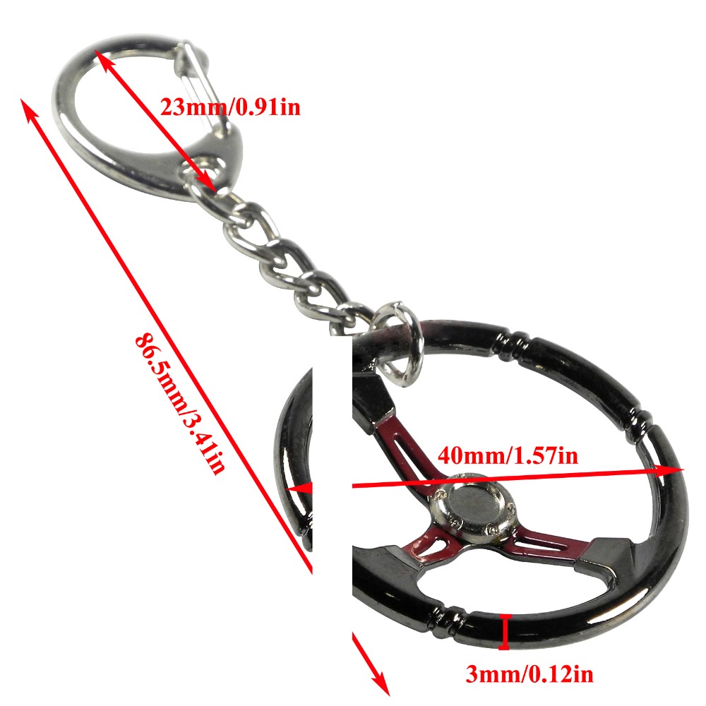 jingyuqin Popular Jewelry Keychain Sleeve Bearing Spinning Auto Stainless Steel Car Steering Wheel Model Urbocharger Key Ring