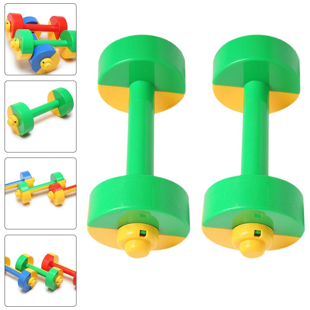 1 par pequeno haltere diversão duplo-cor halteres exercício halteres pequeno haltere para o presente crianças: Default Title