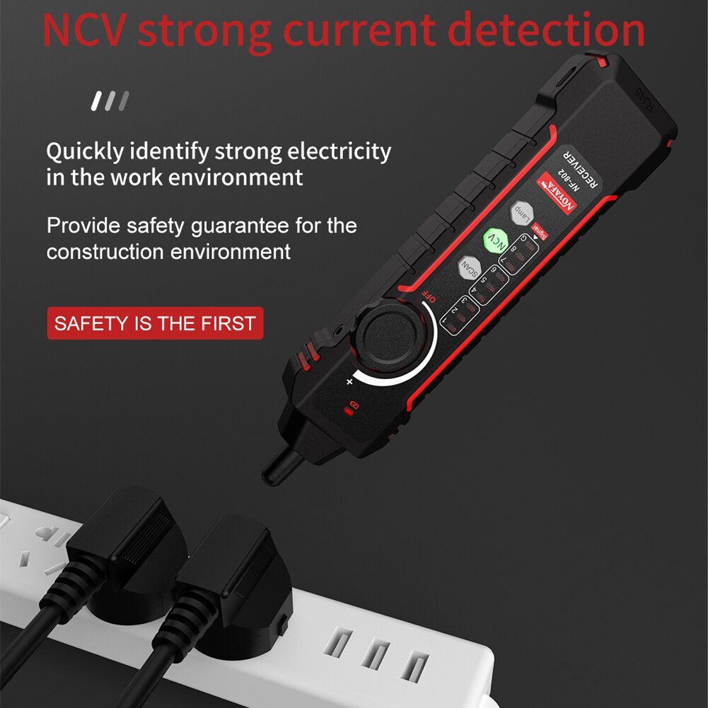 NF-802 Multi-function Cable Tester And Tracker RJ11 RJ45 Cat5 Cat6 LAN Ethernet Phone Wire Finder Poe Test