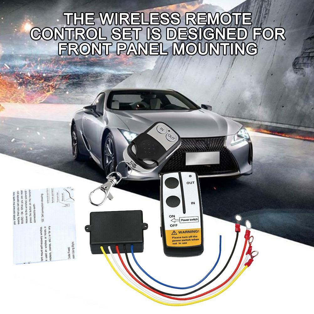 12V Long Range Wireless Remote Control Kit For Truck Remote Winch Jeep Car Switch Waterproof ATV Control Accessories Ca V9C9