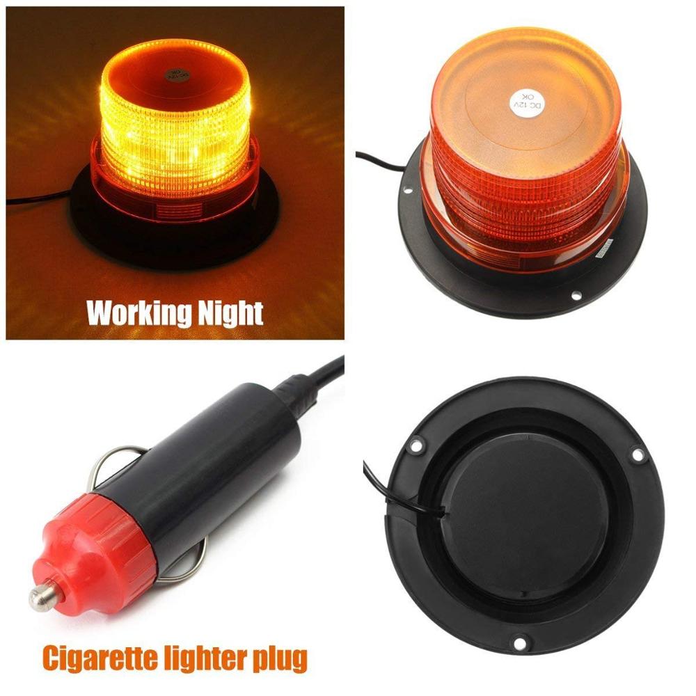 12/24v röd blå gul bil fordon led blinkande varningslampa polis strobe lampa varningslampa magnetmonterad led nödbelysning