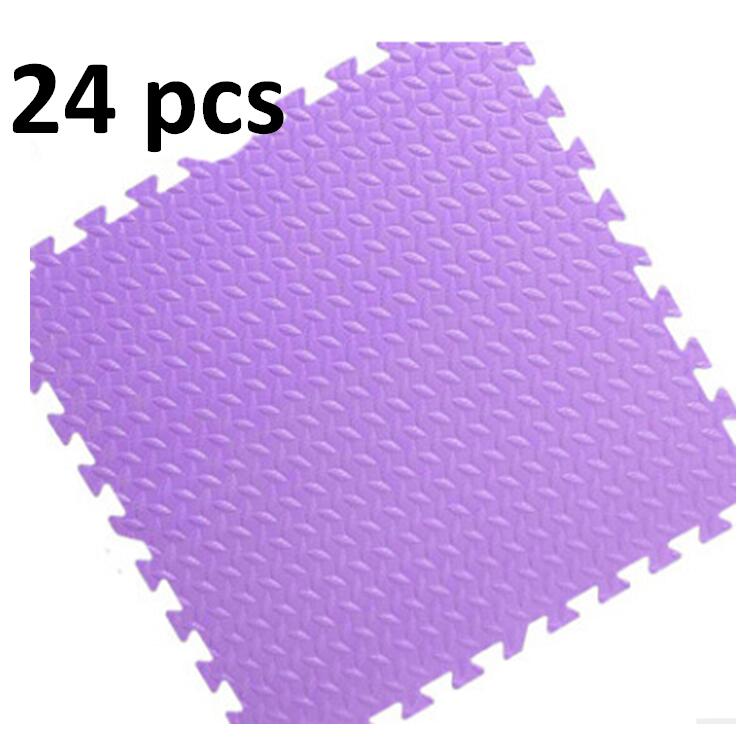 12 Stuks 30*30Cm Eva Non-Slip Vloermatten Voor Gym Floor Mat Splicing Patchwork Tapijten Dikker shock Voor Gym Fitness Kamer Workouts: 30x30x1cm24pcsPurple