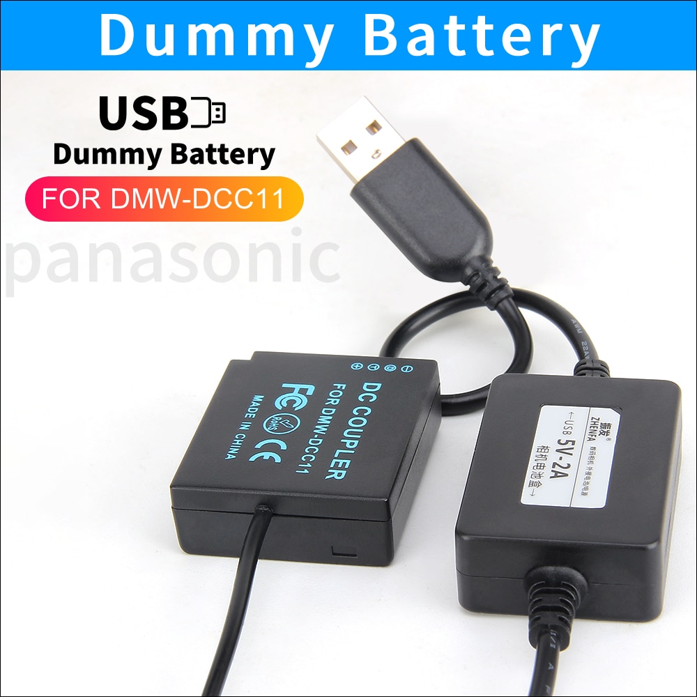 DMW-BLG10 Dummy Battery DMW-DCC11 DC Coupler Power Adapter for Panasonic DMC-GF6 GF5 GF3 GX7 GX9 ZS100 LX100 GX80 GX85 camera