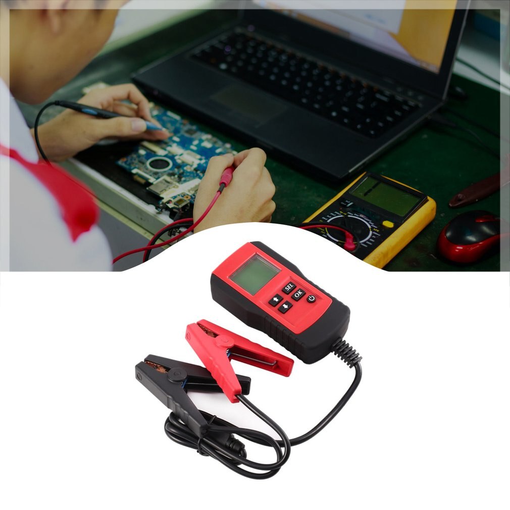 Car Battery Tester Vehicle Car LCD Digital Battery Test Analyzer Auto System Analyzer Voltage CCA Test Diagnostic Tool