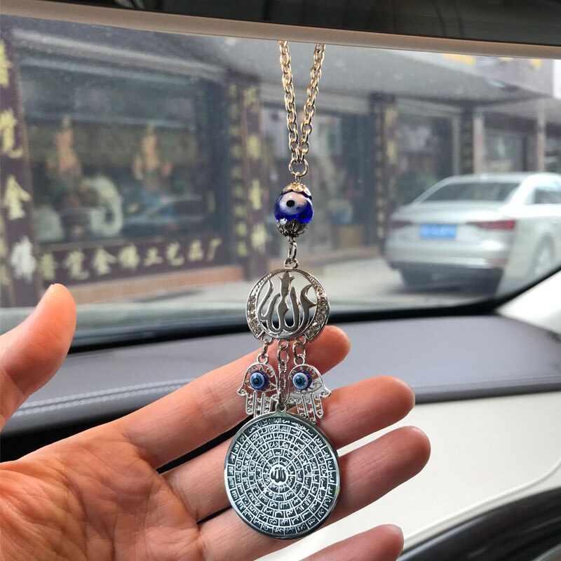 turkey evil eye Asma-ul-Husna 99 Names of ALLAH Car Rear View Mirror Car Pendant Hanging