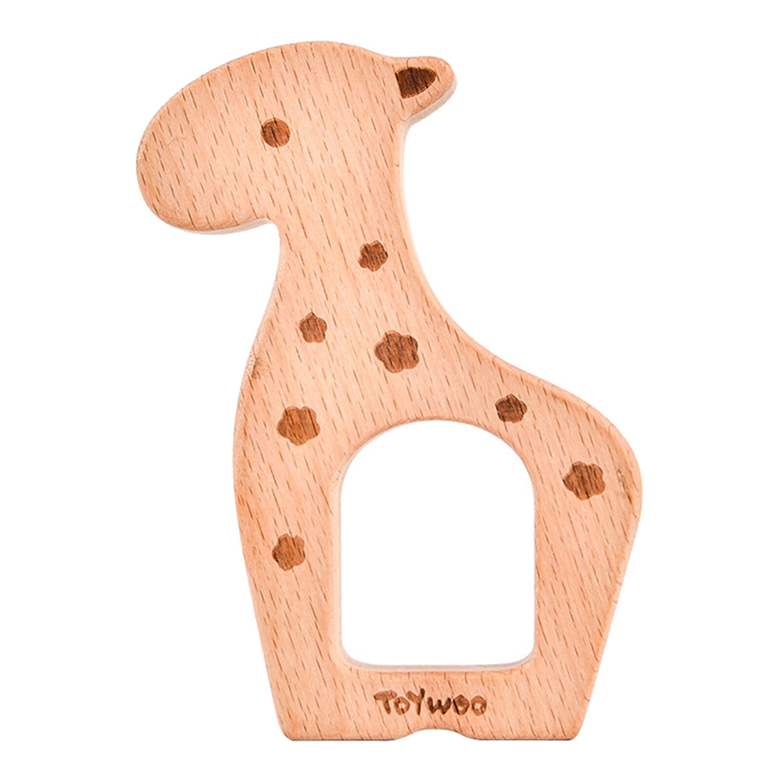 Baby Baby Houten Bijtring Speelgoed Ringen Beer Hond Dier Food Grade Douche: giraffe