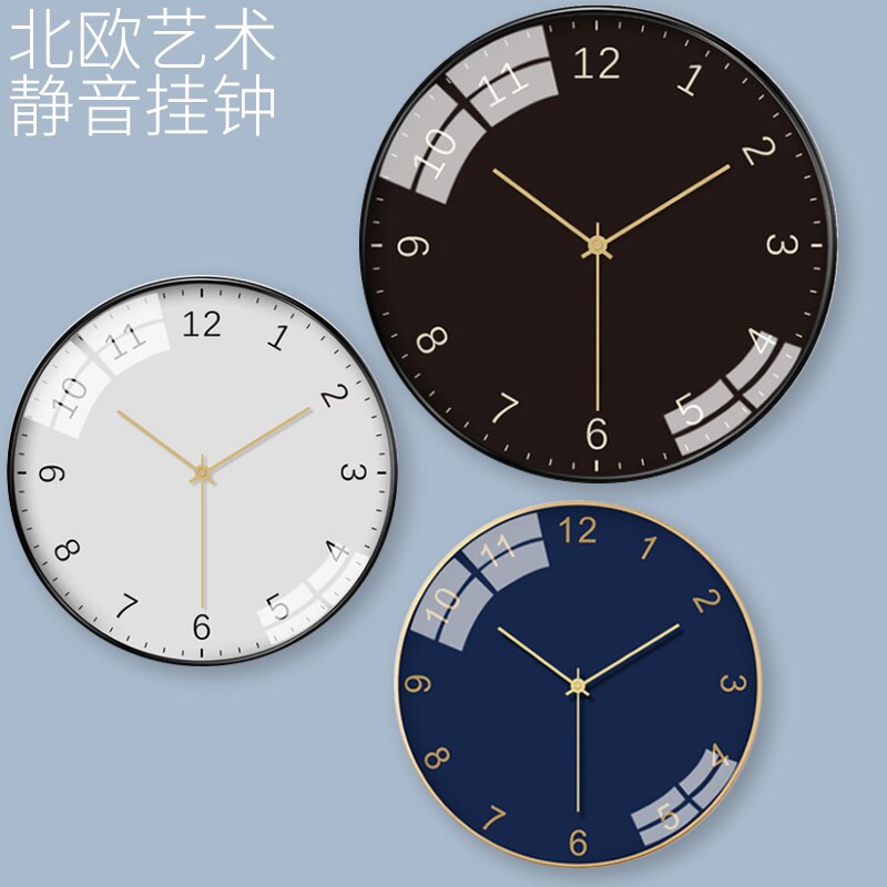 Gold Luxury Glass Wall Clock Black Large Modern Nordic Wall Clock Modern Reloj Pared Home Decoration EA60WCgg