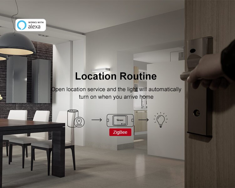 SONOFF-interruptor inteligente Zigbee BASICZBR3 para hogar, dispositivo de Control de voz de 100-240V, CA, Alexa, funciona con concentrador de SmartThings para iOS/Android
