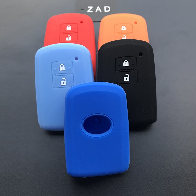 silicone Rubber Car Key Cover Case Bag Holder Shell for Toyota Camry RAV4 Yaris Avalon auris 2 Buttons Smart Car key