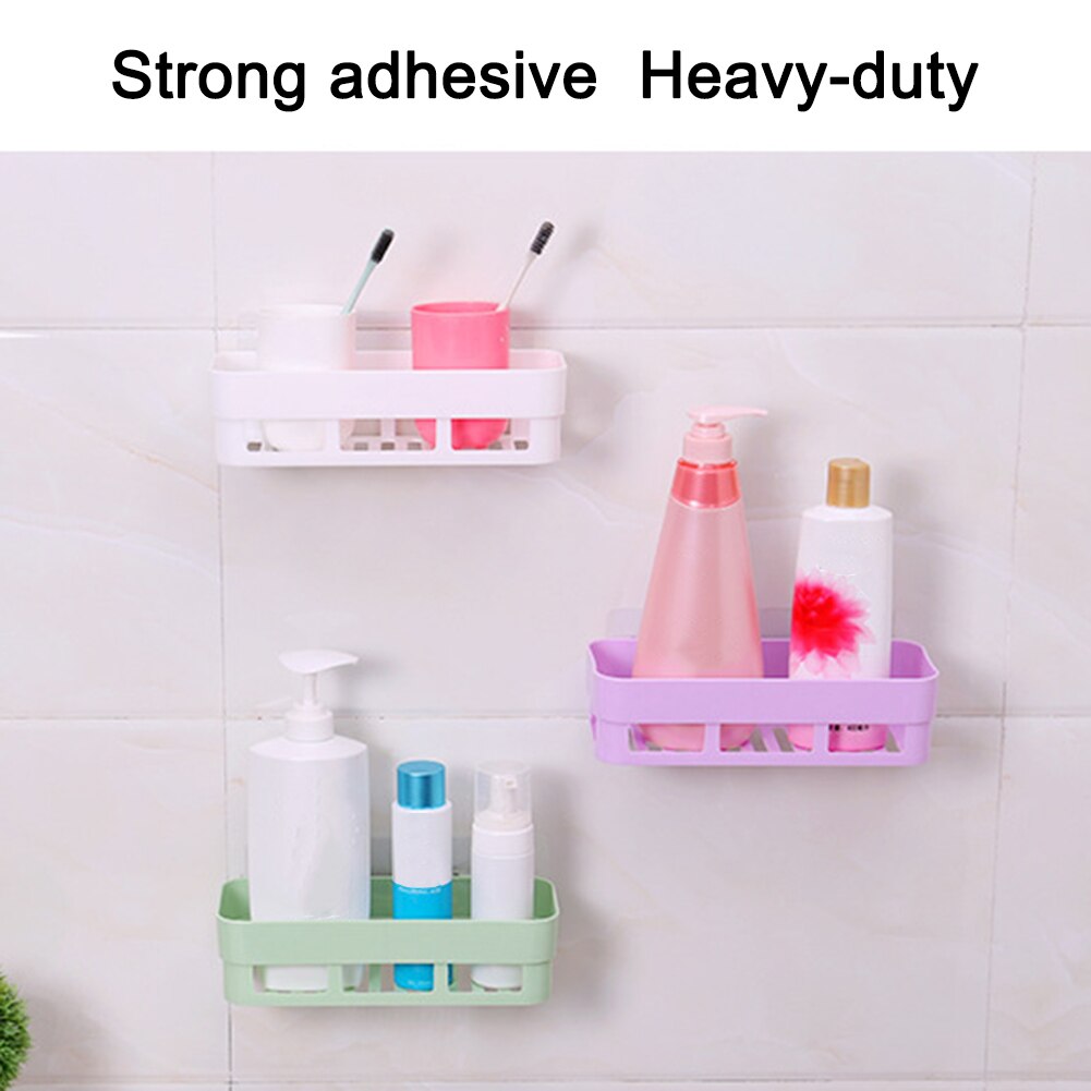 Shower Caddy Wall-Mounted Bathroom Storage Shower Organizer Self-Adhesive Bathroom Shelf