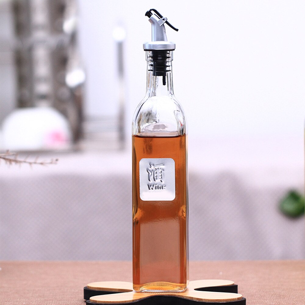 Soledi 500ml glass olje sprøyte bar produkt flytende beholder oljeflaske matlaging vin eddik oppbevaringsflasker kjøkkenutstyr: 3