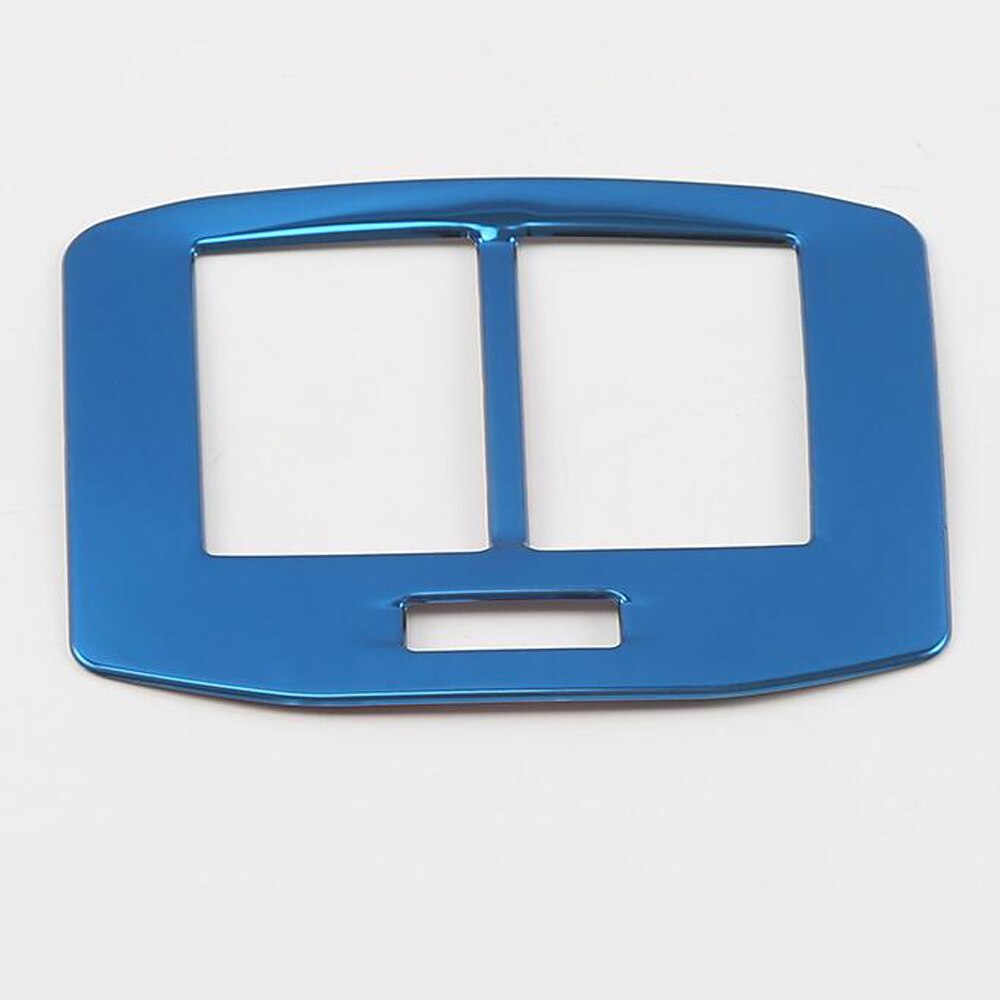 Para Volkswagen t-roc TROC , accesorios, reposabrazos Interior, rejilla de ventilación trasera, cubierta de acero inoxidable, Panel DE SALIDA AC embellecedor: Azul