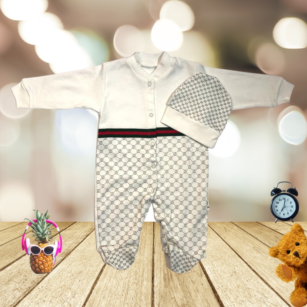 Autumn Baby Long Sleeve Rompers And Hat Printed Cotton Rompers Brand Baby Clothes 3 6 9 Months Baby Girl Baby Boy Dress Bip