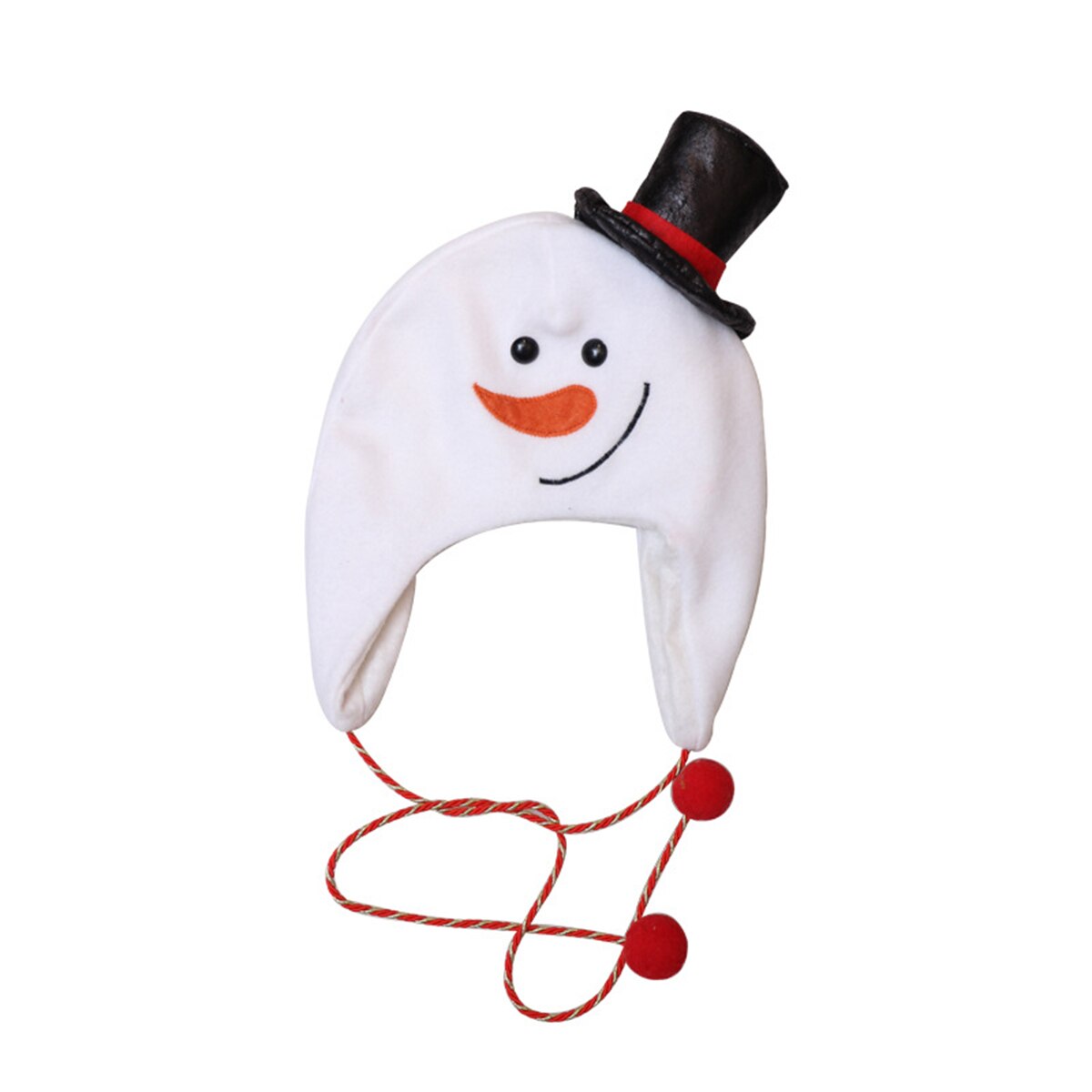 Gorro navideño para bebé, gorro cálido con orejera, Papá Noel, Reno, muñeco de nieve, Invierno: Snowman