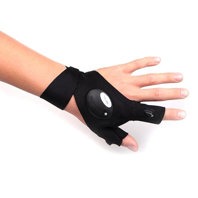 1 stücke LED draussen Taschenlampe Beleuchtung Angeln Handschuhe Handschuhe Beleuchtung Verstellbaren Riemen Finger Angeln Laufen Handgelenk Handschuhe Ha L1Q5
