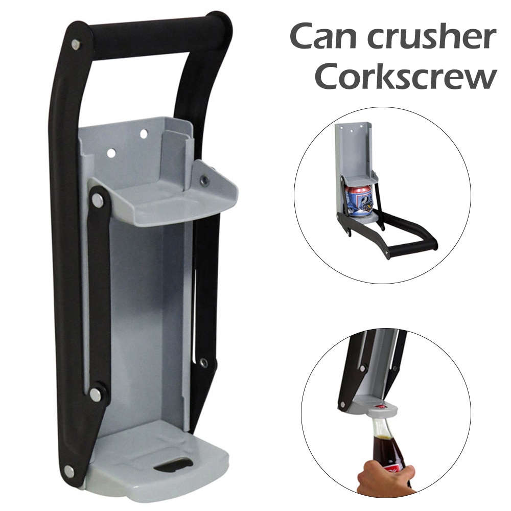 16 Ounces Heavy Duty Can Crusher Smasher Soda Beer Cola Budweiser Recycling Tool Home Dispensing Can Crusher Bottle Opener
