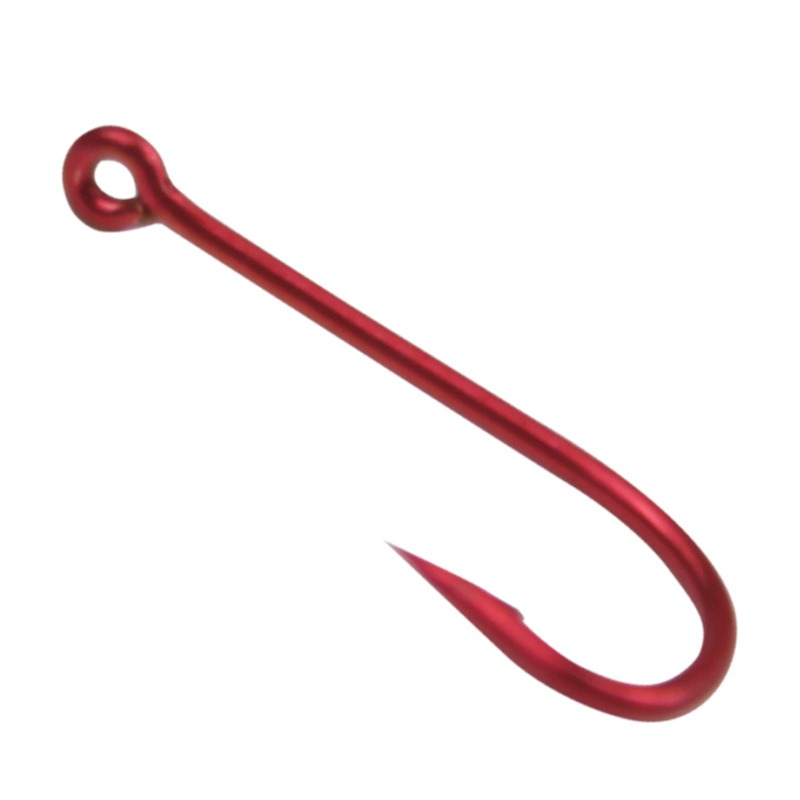 50pcs 1#-9# Fishing Hook Series Barbed Fishhook High Carbon Steel Red Gold Fishhooks Bent Baitholder Ringed Carp Hook Tackle