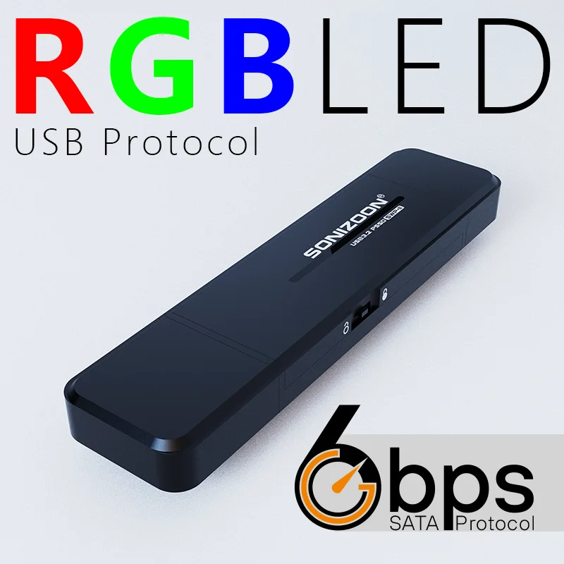 Sonizoon 2tb solid state usb-flashdrev type-c/usb 3.2- ports skrivebeskyttelse antivirus anvendelig til pc, mac og mobiltelefoner
