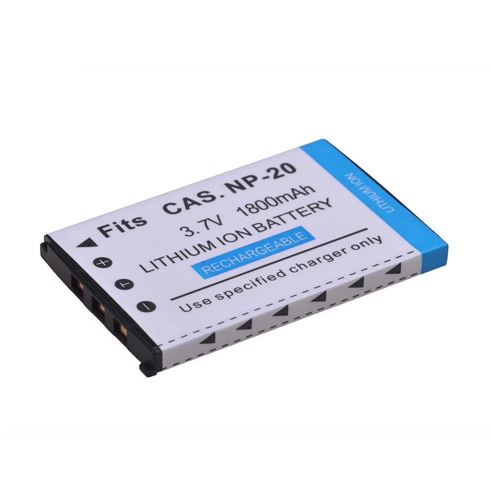 1800mAh 3.7V NP-20 NP20 CNP 20 Camera Battery for CASIO Exilim EX-M1 M2 S1 S1PM S2 S3 S4 Z3 Z4 S100 Z8 Z40 Z65 z70 Z75 S20 s770.: 1 Battery