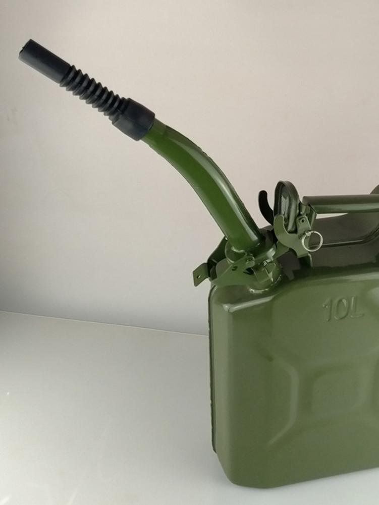 Metal Spout Flexible Durable Pouring Spout with Free Fuel Nozzel Car Wash &amp; Maintenance for 5/10/20L Jerry Cans Dark Green