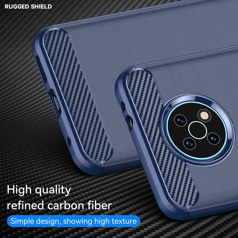 Funda de silicona suave de fibra de carbono para Motorola Moto G9 G8 G7 Power Lite G6 E7 E6 Plus Play, funda trasera mate con textura cepillada