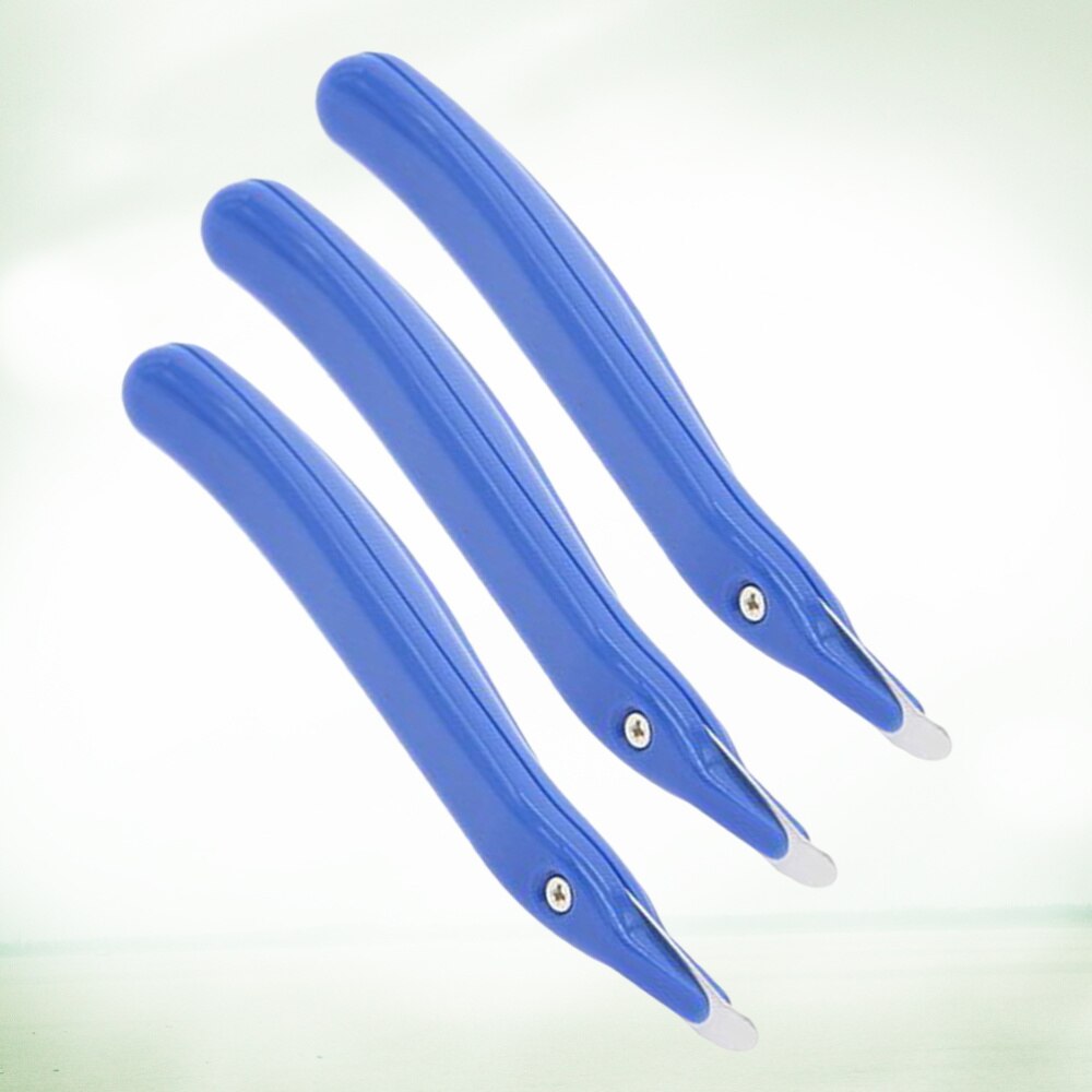 3Pcs Universal Needle Remover Labor Saving Staple Remover Plastic Handheld Nail Puller Without Logo(Blue): As Shown