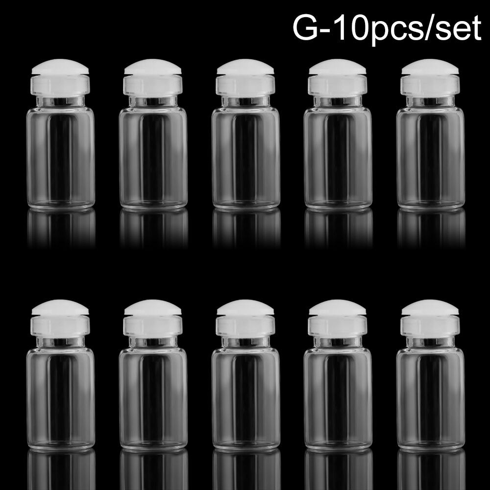 Rainbow Wishing Bottles Home Decor Mini Small Drift Bottle Message Vials Ornaments DIY Containers Glass Jars Decoration: 10pcs-G