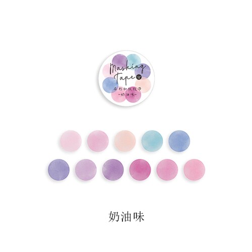 Stickers ronds colorés bonbon pour Scrapbooking, en papier coloré bonbon, ruban de décoration en Washi, papeterie créative pour fournitures scolaires, 100 pièces: 3