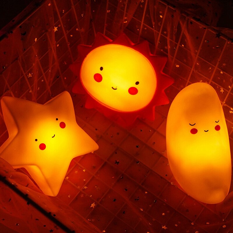 Lampada da notte portatile a LED in Silicone gattino carino lampada da notte per bambini con modalità di respirazione calde controllo del sensore tattile regali di natale f