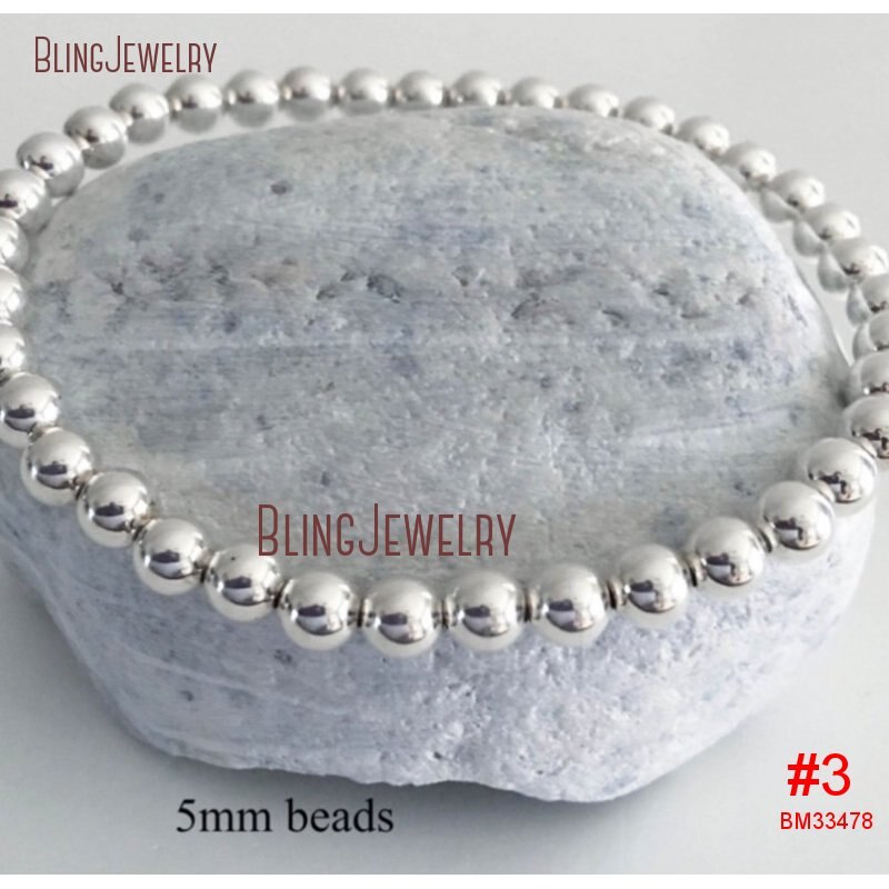 delicato Bracciale in Oro Rosa Riempito in Argento sterlina pila perlina Sfera in Rilievo del Braccialetto di Stirata BM33718