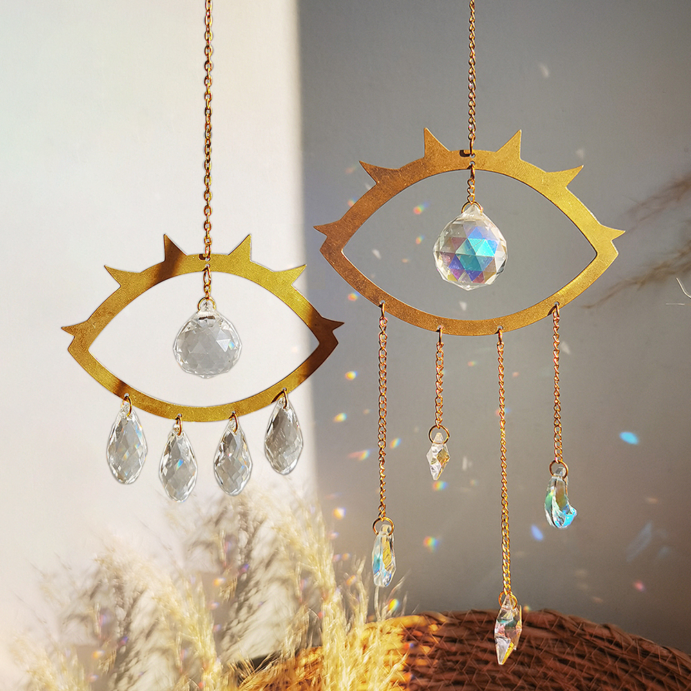 Eye Suncatcher Tuin Decoratie Outdoor Crystal Light Catcher Regenboog Opknoping Boho Inrichting Rainbow Maker Windows Suncatcher