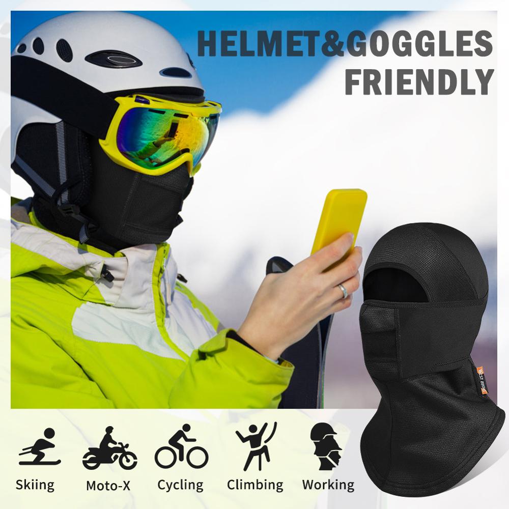 WEST BIKING Winter Sport Cycling Cap Bike Full Face Cover Neck Warmer Men Women Scarf Ski Bicycle Motocycle Fleece Head Cap Hat