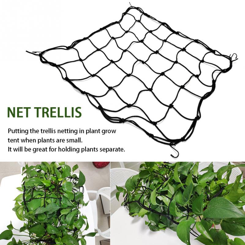 Elastic Multipurpose Home Garden For Vegetable With Hooks Flower Balcony Grow Tent Durable Plant Support Trellis Net Adjustable