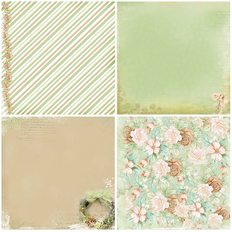 6 Inch 12 Patterns Mixed Scrapbooking Pattern Paper DIY Album Background Paper